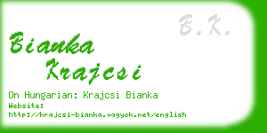 bianka krajcsi business card